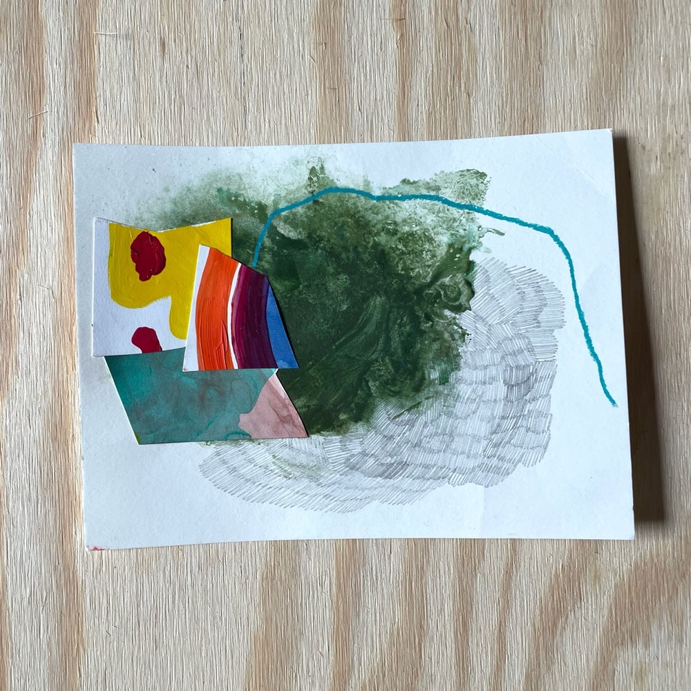 Mixed media abstract art